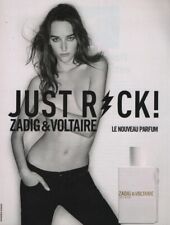 Publicité papier Parfum. Perfume ad. ZADIG ET VOLTAIRE Just Rock 2017
