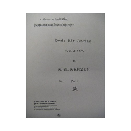 Hansen petit air - hansen, m.