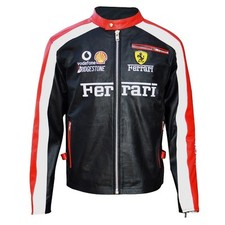 Veste en cuir de course noire