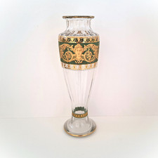 Baccarat rare vase en cristal modèle Renaissance doré cristalleries 1900 1910