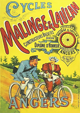 Cycles Malinge & Laulan Angers 49 - début XXème  - A3 plastifié