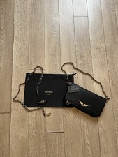 Sac à main Zadig et Voltaire Pochette Rock Nano Cuir Noir Neuf