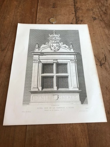 Gravure ancienne architecte - ancienne,