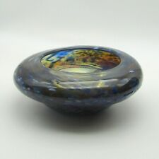 Coupe en verre soufflé à décor d'inclusions dans le style de Novaro Biot