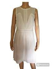 TARA JARMON MADEMOISELLE robe blanche sans manches taille 40