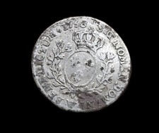 1/10 d'écu aux branches d'olivier, Louis XV 1753 W Lille