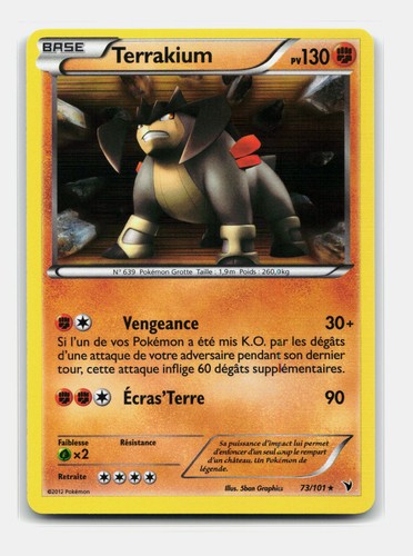 Carte pokémon terrakium - carte,