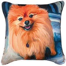 Coussin Artistique Pomeranien 18X18"