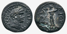 DOMITIEN (81 96) bronze de DORYLAEUM Poseidon tenant un trident