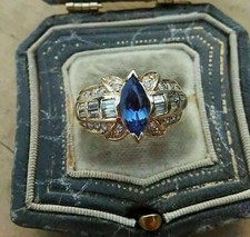 Bague de mariage saphir bleu