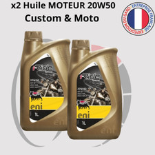 2 litres Huile Moteur Custom Harley Moto ENI 20W50 x2 bidons 1 Litre