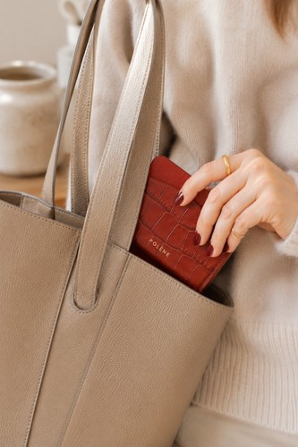 Polène leather card - polÈne, holder
