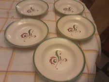 5 ASSIETTES CREUSES FAIENCE DIGOIN PUBLICITE CASINO  MODELE EPARGNE