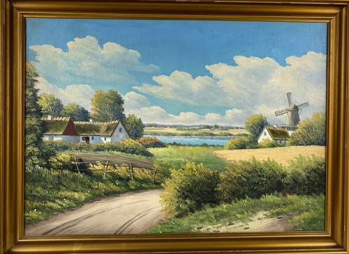 Tableau huile paysage - tableau,