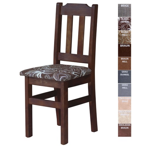 Chaise rembourrée noix - rembourrée,