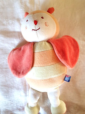 Doudou abeille papillon orange