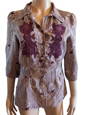 ARMAND VENTILO chemisier vintage  en soie  taille 38