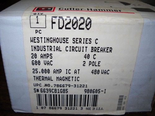 Fd2020 cutler hammer breaker - hammer,