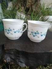 2 Grandes Tasses  Véronique Myosotis ARCOPAL 8 cm Hauteur
