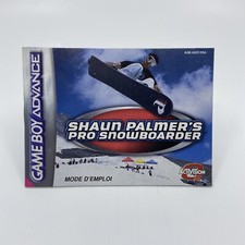 Notice Nintendo Game Boy Advance GBA Shaun Palmer's Pro Snowboarder Version FRA