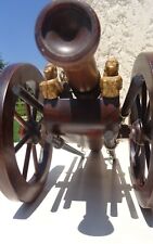  Présentoir à bouteilles en forme de mortier de canon, bois de Thaïlande