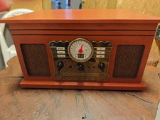 Platine Disque Vinyle Vintage-Lecteur K7/CD/USB/SD - Radio-Bluetooth - Bon état