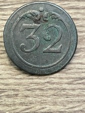 Ancien bouton plat militaire