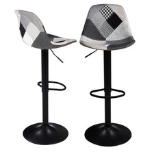 Lot de 2 tabourets de bar KARL