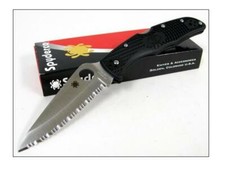 Couteau Spyderco Endura 4 Serrated Acier VG-10 Manche FRN Made In Japan SC10SBK 