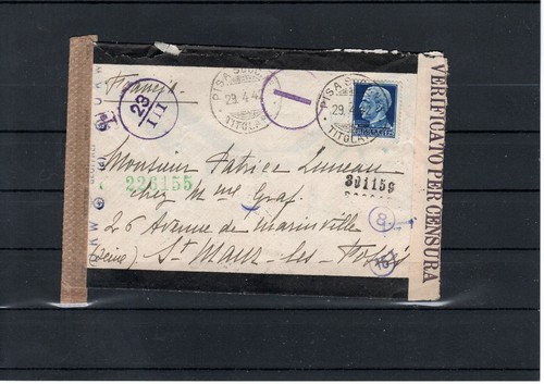 Lettre italie italy france - italy, to