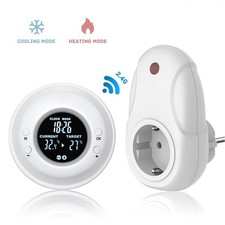 Thermostat sans fil programmable pour prise avec télécommande température