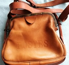 LA POSTE SACOCHE CUIR 1955 FACTEUR PTT ++ POSTIER