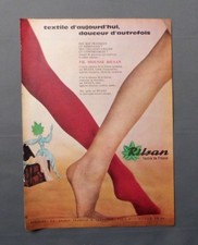 PUB PUBLICITE ANCIENNE ADVERT CLIPPING 230917/ BAS COLLANTS EN FIL MOUSSE RILSAN