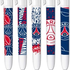 RARE LOT 5 STYLOS BIC 4 COULEURS PARIS SAINT GERMAIN FOOT 2025 EDITION LIMITEE