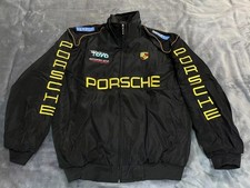Unisex Adult Porsche Racing Jacket Embroidered Patches Cotton Padded M-2XL