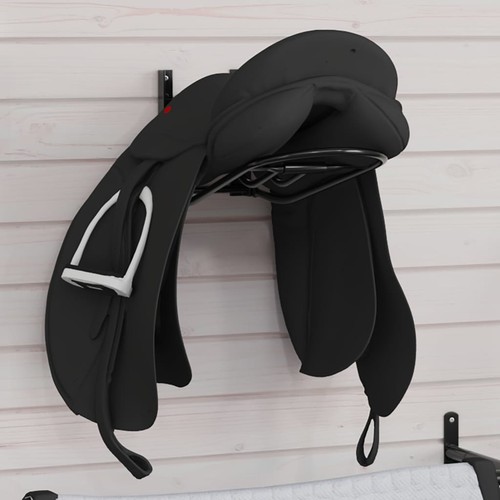 Porte selle pliable - mural, noir