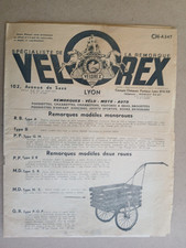 catalogue VELOREX remorque poussette jouet voiture à bras prix années 1940