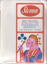 Bas nylon Stemm PROMENADE 2 coloris. Taille 1 - 8½. French vintage stockings.