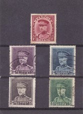 BELGIQUE lot 5 timbres anciens