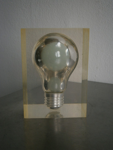 Bloc plexiglass 1970 ampoule - plexiglass,