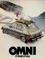 Catalogue brochure (Talbot Simca) Horizon /Dodge Omni 1978 USA lancement