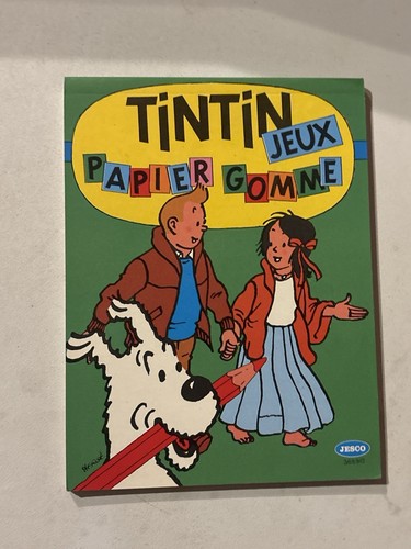 Tintin jeux papier gomme - jeux,