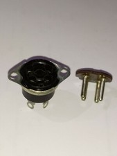 Connecteur mâle + femelle 4 Broches  HP  / Alim Bakélite   NOS        E12h31/4