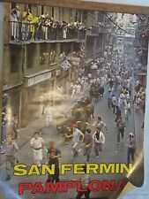 L78-ESPAGNE - Grande AFFICHE ancienne San Fermin PAMPLONA Tauromachie GOMEZ