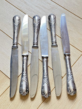 6 couteaux CHRISTOFLE Modèle Marly Métal argenté 24,5cm