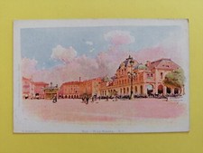 CPA Dos Bleu de 1900 Aquarelle NICE Place MASSENA Signée Louis Ernest LESSIEUX