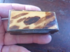 19c TABATIERE ANCIENNE A TABAC FIN XIXeS CORNE BOEUF PARF ETAT CHARNIERE CORNE