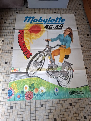 Affiche vintage mobylette - affiche,