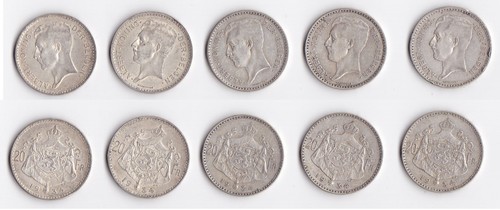Francs argent roi albert - 20,