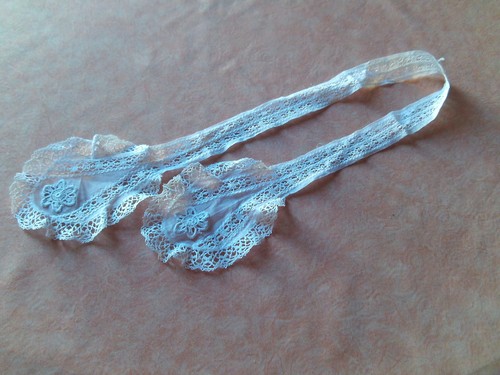 Dentelle ancienne paire de - dentelle,